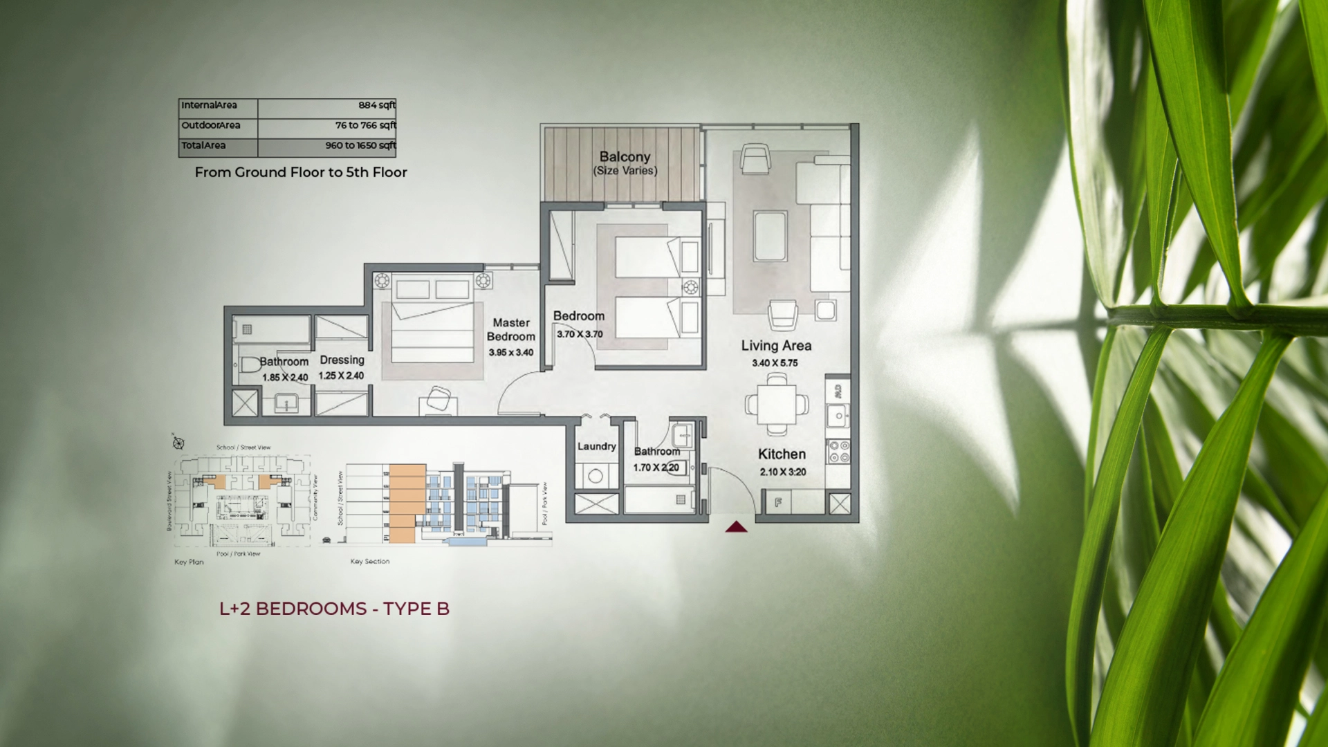 2 BR  - Type E